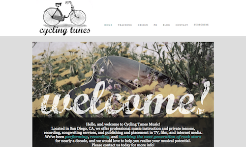 Cycling Tunes Music Web Design